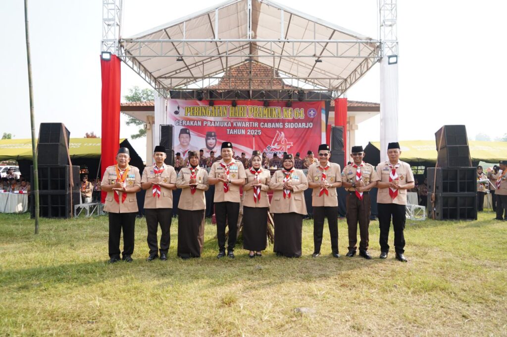 Upacar-HP-64-tahun-2025-11-1024x682 Bupati Sidoarjo Pimpin Upacara Hari Pramuka ke-64 Tahun 2025 dan Buka Jambore Cabang Sidoarjo Dengan Sangat Meriah