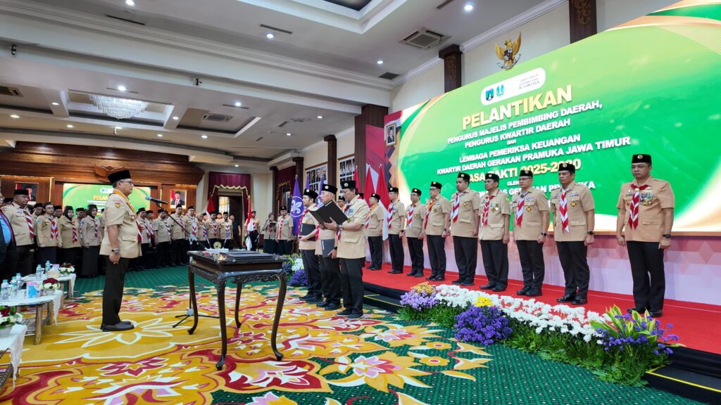 Pelantikan-Kwarda-Jatim-2026-2-1024x576 Pengurus Mabida, Kwarda, dan LPK Gerakan Pramuka Jawa Timur Masa Bakti 2025–2030 dilantik oleh Ketua Kwarnas di Gedung Negara Grahadi