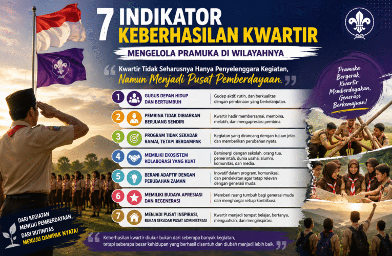 7 Indikator Keberhasilan Kwartir Mengelola Pramuka di Wilayahnya